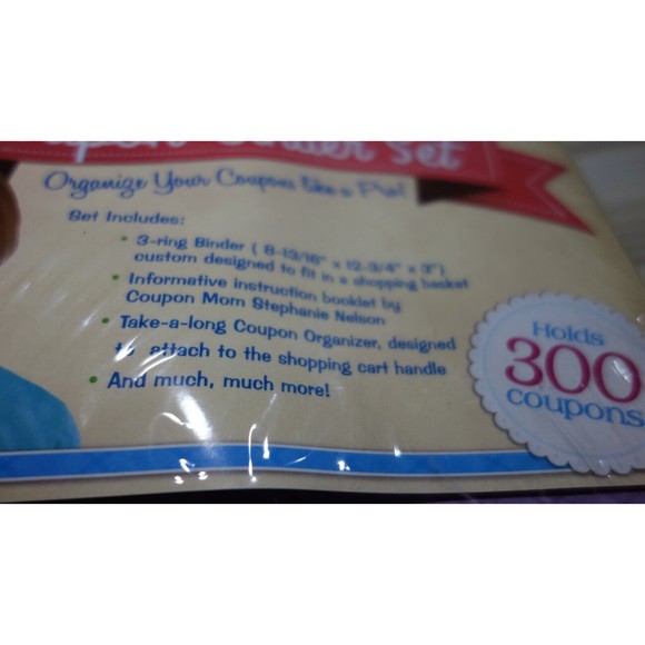 Coupon Mom! Coupon Binder and EXTRAS Holds 300 Coupons Set NIP - Purple Plaid - Picture 2 of 9